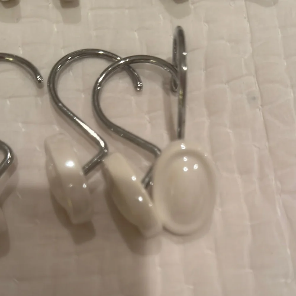 White Shower Curtain Hooks